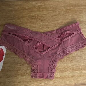 Lace Trim Pink Panties